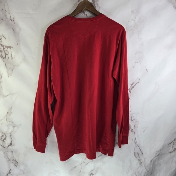 Duluth T Shirt Men Small Red Long Sleeve Heavyweight Cotton Longtail Crew - Picture 5 of 11
